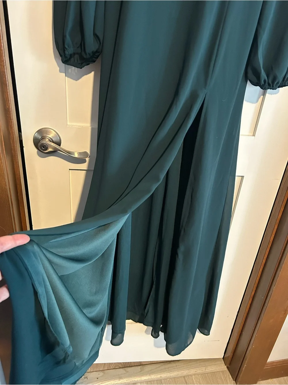 Lulus Marvelous Affair Emerald Green Pleated Lace-Up Maxi Dress Size Large